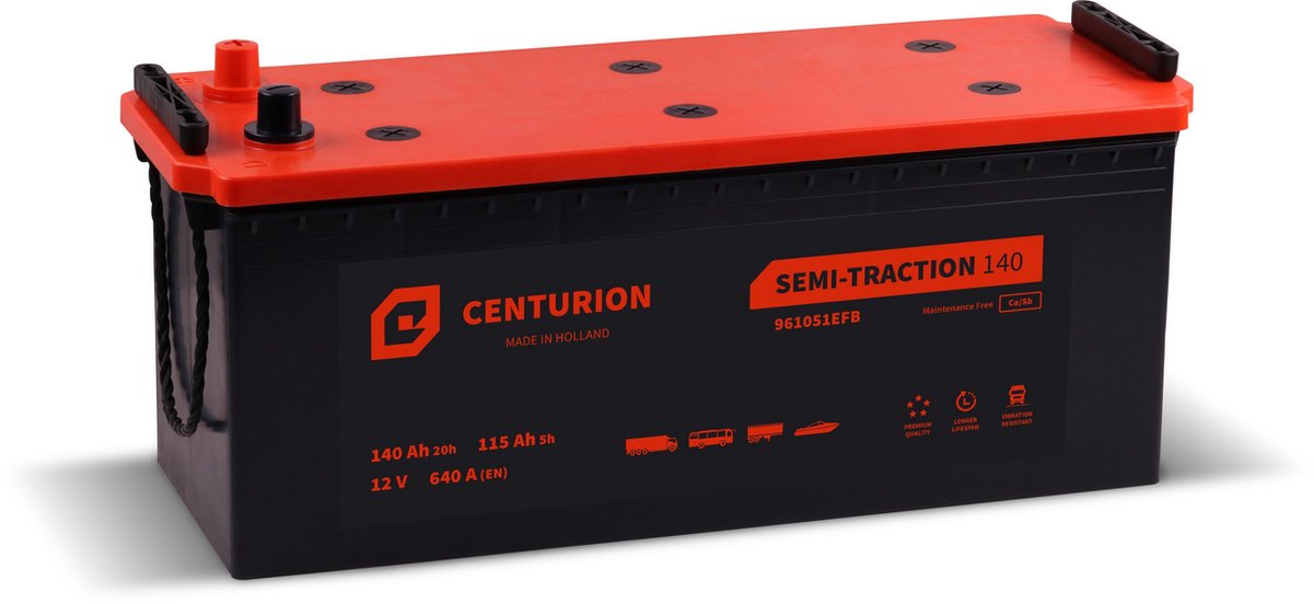 Centurion Semi-tractie EFB accu 140Ah 12V | Boot